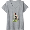 image:imageWomens The Last of Us Part II Abby Anderson Floral Watercolor Logo VNeck TShirtHeather Grey
