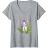 image:imageWomens The Last of Us Part II Watercolor Lavender Big Chest Logo VNeck TShirtHeather Grey