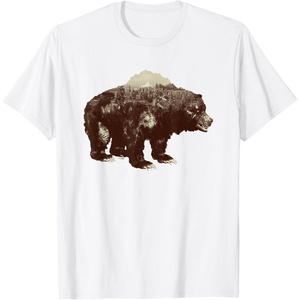 image:imageDays Gone BearShaped Forest Landscape Vintage Logo TShirtWhite