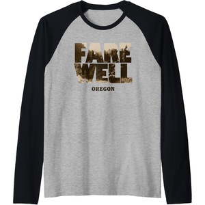 image:imageDays Gone Farewell Oregon Landscape Big Chest Logo Raglan Baseball TeeBlackAthletic Heather