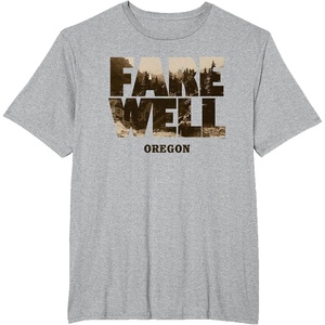 image:imageDays Gone Farewell Oregon Landscape Big Chest Logo TShirtHeather Grey