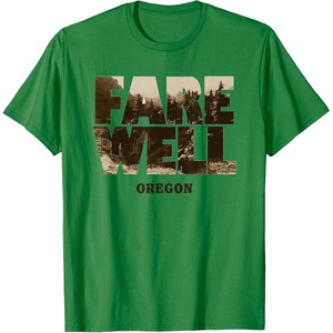 image:imageDays Gone Farewell Oregon Landscape Big Chest Logo TShirtKelly Green