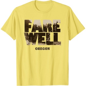 image:imageDays Gone Farewell Oregon Landscape Big Chest Logo TShirtLemon Yellow
