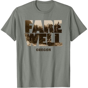 image:imageDays Gone Farewell Oregon Landscape Big Chest Logo TShirtOlive Heather