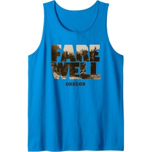 image:imageDays Gone Farewell Oregon Landscape Big Chest Logo Tank TopSapphire Blue