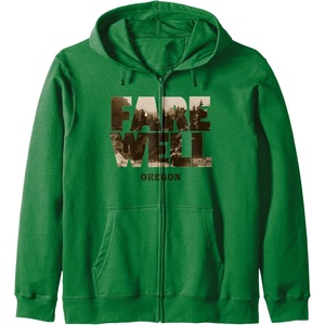 image:imageDays Gone Farewell Oregon Landscape Big Chest Logo Zip HoodieDark Green
