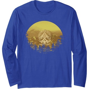 image:imageDays Gone Honor And Glory Landscape Vintage Chest Poster Long Sleeve TShirtRoyal Blue