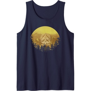 image:imageDays Gone Honor And Glory Landscape Vintage Chest Poster Tank TopNavy Blue