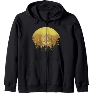 image:imageDays Gone Honor And Glory Landscape Vintage Chest Poster Zip HoodieBlack