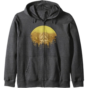 image:imageDays Gone Honor And Glory Landscape Vintage Chest Poster Zip HoodieDark Heather Grey