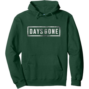 image:imageDays Gone Iconic Distressed Big Chest Logo Pullover HoodieDark Green