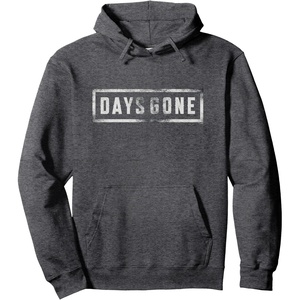 image:imageDays Gone Iconic Distressed Big Chest Logo Pullover HoodieDark Heather Grey