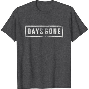 image:imageDays Gone Iconic Distressed Big Chest Logo TShirtDark Heather Grey