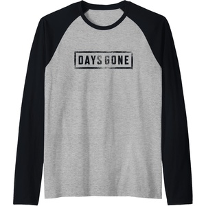 image:imageDays Gone Iconic Distressed Big Chest Logo V2 Raglan Baseball TeeBlackAthletic Heather