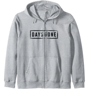 image:imageDays Gone Iconic Distressed Big Chest Logo V2 Zip HoodieHeather Grey
