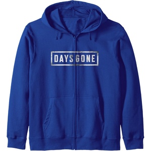 image:imageDays Gone Iconic Distressed Big Chest Logo Zip HoodieRoyal Blue