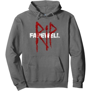 image:imageDays Gone RIP Farewell Distressed Big Chest Logo Pullover HoodieAsphalt Grey