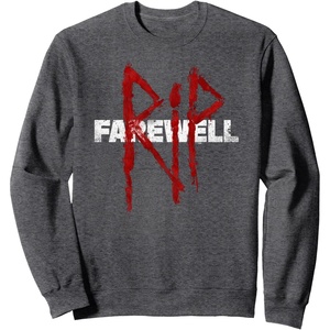 image:imageDays Gone RIP Farewell Distressed Big Chest Logo SweatshirtDark Heather Grey