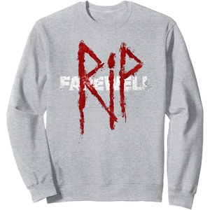 image:imageDays Gone RIP Farewell Distressed Big Chest Logo SweatshirtHeather Grey