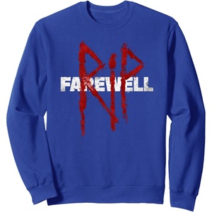 image:imageDays Gone RIP Farewell Distressed Big Chest Logo SweatshirtRoyal Blue