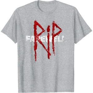 image:imageDays Gone RIP Farewell Distressed Big Chest Logo TShirtHeather Grey