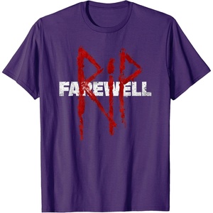 image:imageDays Gone RIP Farewell Distressed Big Chest Logo TShirtPurple
