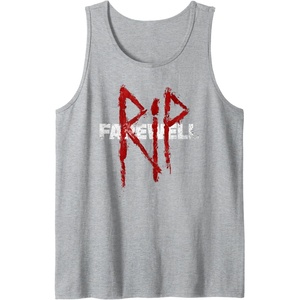 image:imageDays Gone RIP Farewell Distressed Big Chest Logo Tank TopHeather Grey
