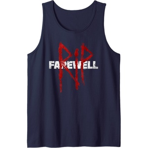 image:imageDays Gone RIP Farewell Distressed Big Chest Logo Tank TopNavy Blue