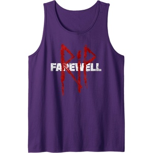 image:imageDays Gone RIP Farewell Distressed Big Chest Logo Tank TopPurple