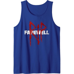 image:imageDays Gone RIP Farewell Distressed Big Chest Logo Tank TopRoyal Blue