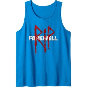 image:imageDays Gone RIP Farewell Distressed Big Chest Logo Tank TopSapphire Blue