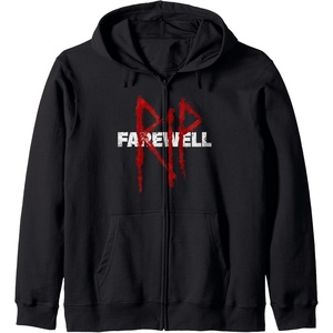 image:imageDays Gone RIP Farewell Distressed Big Chest Logo Zip HoodieBlack