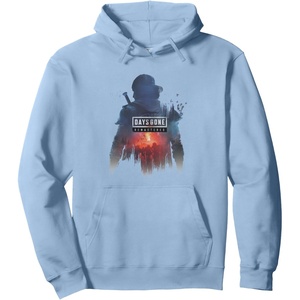 image:imageDays Gone Remastered Ready To Fight Big Chest Poster Pullover HoodieDusty Blue