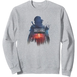 image:imageDays Gone Remastered Ready To Fight Big Chest Poster SweatshirtHeather Grey