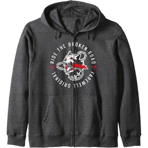 image:imageDays Gone Ride The Broken Road Farewell Original Big Logo Zip HoodieDark Heather Grey