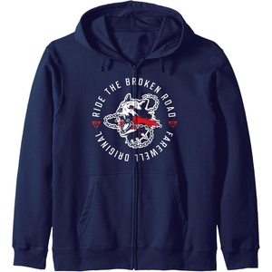 image:imageDays Gone Ride The Broken Road Farewell Original Big Logo Zip HoodieNavy Blue