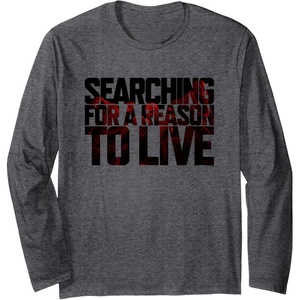 image:imageDays Gone Searching For A Reason To Live Big Chest Logo Long Sleeve TShirtDark Heather Grey