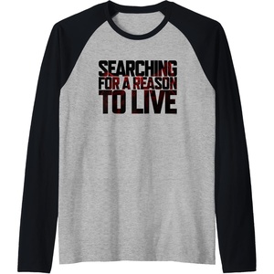 image:imageDays Gone Searching For A Reason To Live Big Chest Logo Raglan Baseball TeeBlackAthletic Heather