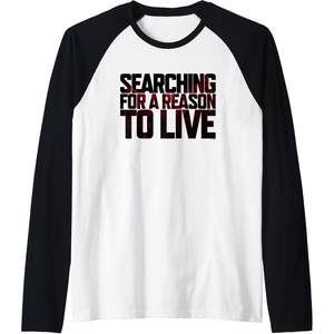 image:imageDays Gone Searching For A Reason To Live Big Chest Logo Raglan Baseball TeeBlackWhite