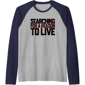 image:imageDays Gone Searching For A Reason To Live Big Chest Logo Raglan Baseball TeeNavy BlueAthletic Heather