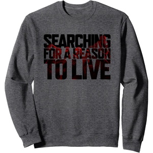 image:imageDays Gone Searching For A Reason To Live Big Chest Logo SweatshirtDark Heather Grey