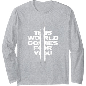 image:imageDays Gone This World Comes For You Distressed Chest Logo Long Sleeve TShirtHeather Grey