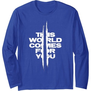 image:imageDays Gone This World Comes For You Distressed Chest Logo Long Sleeve TShirtRoyal Blue