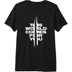 image:imageDays Gone This World Comes For You Distressed Chest Logo Premium Triblend TShirtBlack