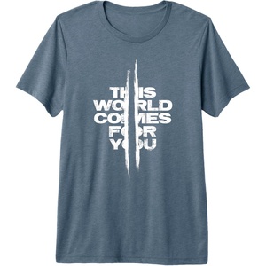 image:imageDays Gone This World Comes For You Distressed Chest Logo Premium Triblend TShirtSlate Grey