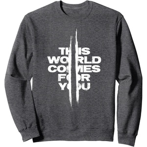 image:imageDays Gone This World Comes For You Distressed Chest Logo SweatshirtDark Heather Grey