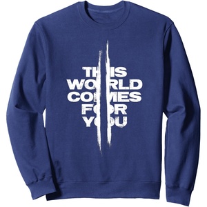 image:imageDays Gone This World Comes For You Distressed Chest Logo SweatshirtNavy Blue