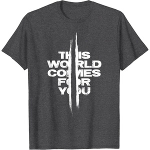 image:imageDays Gone This World Comes For You Distressed Chest Logo TShirtDark Heather Grey