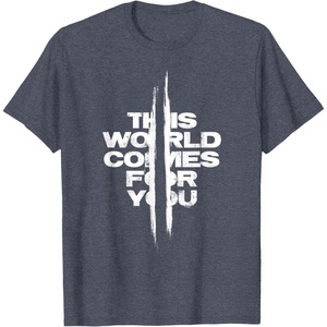 image:imageDays Gone This World Comes For You Distressed Chest Logo TShirtHeather Blue