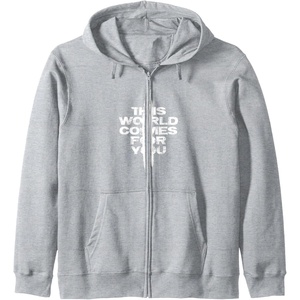 image:imageDays Gone This World Comes For You Distressed Chest Logo Zip HoodieHeather Grey